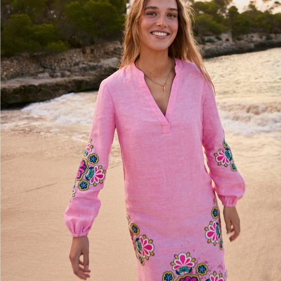 Boden Women’s Cleo Linen Tie Waist Dress - Picture 2 of 8